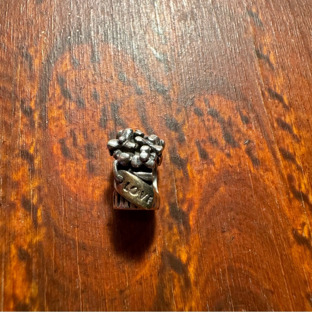 Pandora 14k and Silver Flower Bouquet Charm